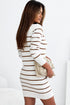 'Halina' Striped Sweater Dress - Celes Fashion